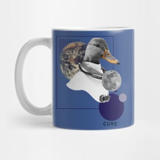 Surreal Planet Duck Astronaut Hidden Message Art Mug